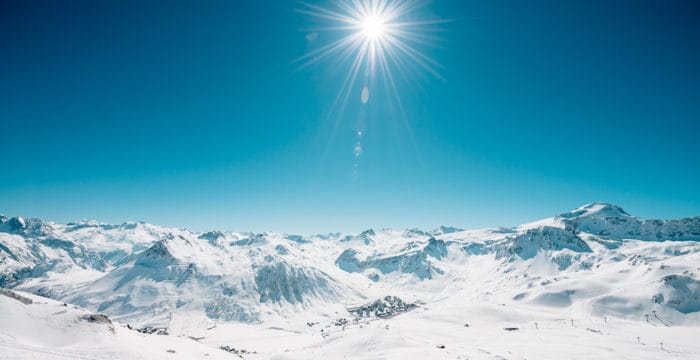 neige tignes ensoleillé à tignes - andyparant